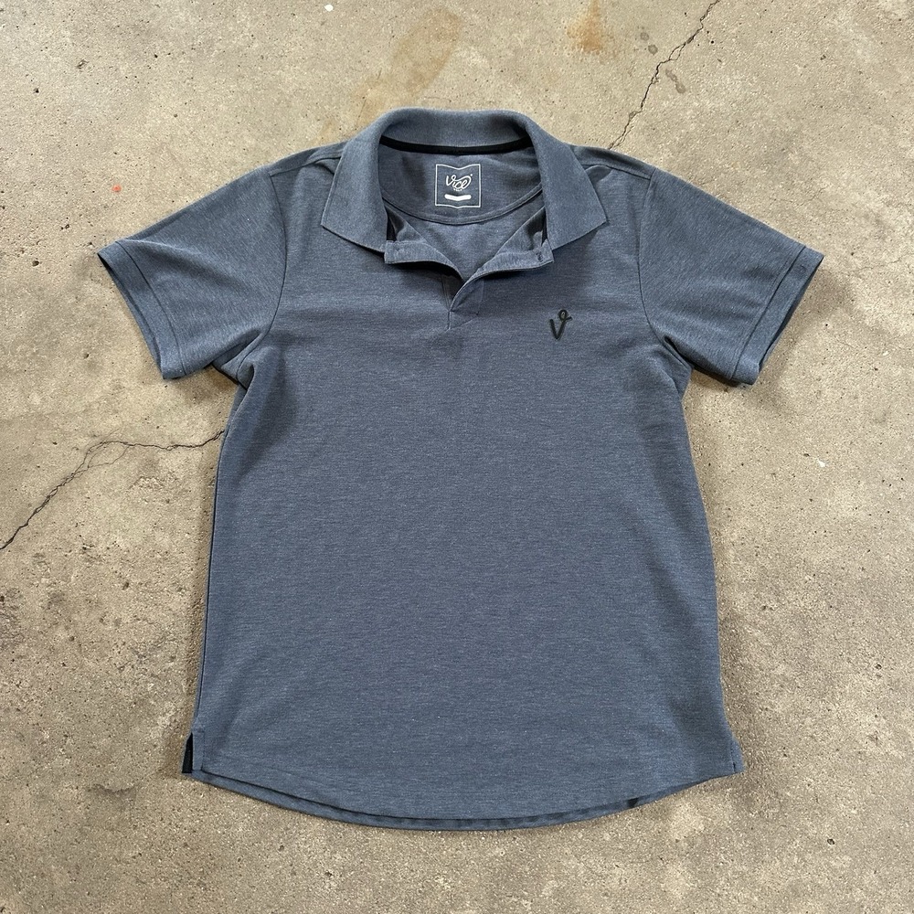 Vice‎ Golf Polo Shirt Mens Medium Gray Activewear Performance Casual Stretch